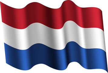 Netherlands Realistic 3D Waving Flag