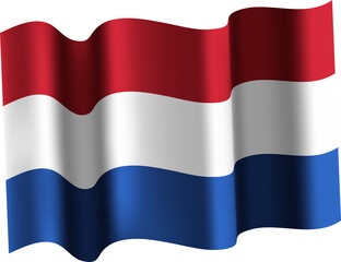 Netherlands Realistic 3D Waving Flag
