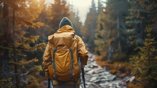 Backpacking adventures through remote wilderness areas, adventurous and natural, Nature, Soft tones, Photograph, Outdoor exploration