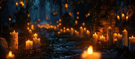 Fototapeta premium Candlelight in Darkness