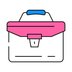 portfolio folder line icon vector. portfolio folder sign. isolated symbol illustration