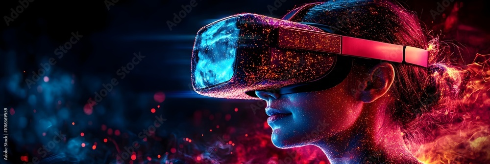 Leinwandbilder ai-powered virtual reality simulation controlling and manipulating the human mind in a futuristic,dy