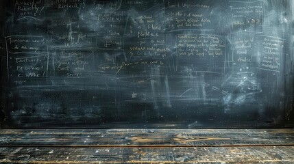 Chalkboard backgrounds with handwritten messages, nostalgic and educational, Urban, Soft tones, Photograph, Blackboard wisdom