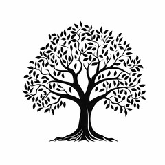 Tree of Life Vector Logo: Symbol of Growth, Strength, Beauty, and Good Health
