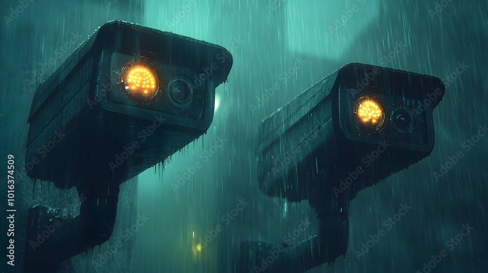 Leinwandbilder conceptual image depicting the potential of ai-powered mass surveillance and the ability to control 