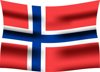 Norway Realistic 3D Waving Flag