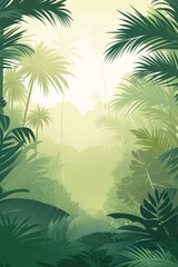 Jungle green backgrounds vegetation.