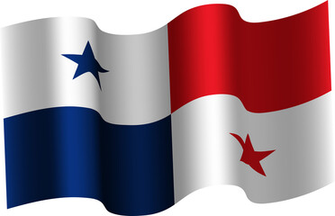 Panama Realistic 3D Waving Flag