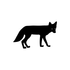 Fox standing silhouette 