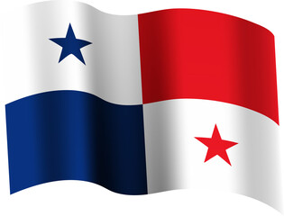 Panama Realistic 3D Waving Flag