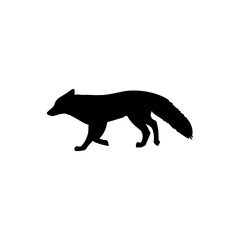 Fox walking silhouette 