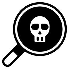 Threat Detection Cyber Security icon illustration 