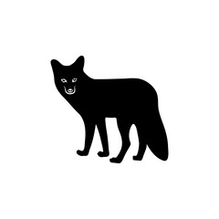 Fox standing silhouette 