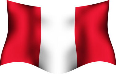 Peru Realistic 3D Waving Flag