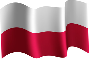 Poland Realistic 3D Waving Flag