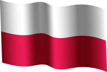 Poland Realistic 3D Waving Flag