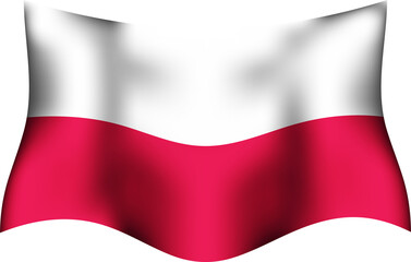 Naklejka premium Poland Realistic 3D Waving Flag