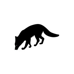 Fox walking silhouette 