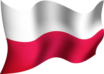 Naklejka premium Poland Realistic 3D Waving Flag