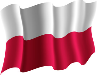 Poland Realistic 3D Waving Flag