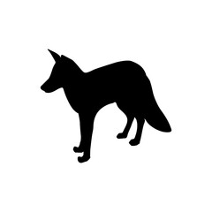Fox standing silhouette 