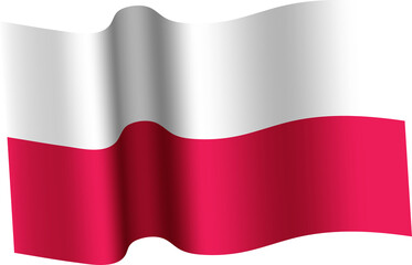 Poland Realistic 3D Waving Flag
