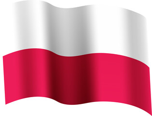 Poland Realistic 3D Waving Flag