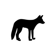Fox standing silhouette 
