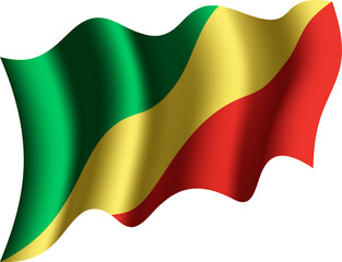 Republic of the Congo Realistic 3D Waving Flag