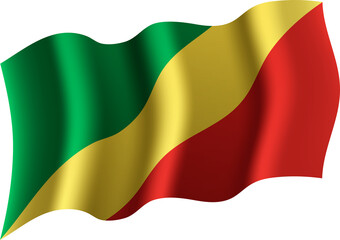 Republic of the Congo Realistic 3D Waving Flag