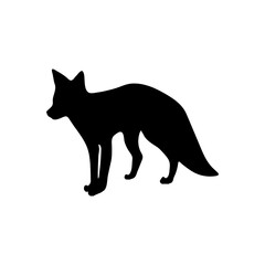 Fox standing silhouette 