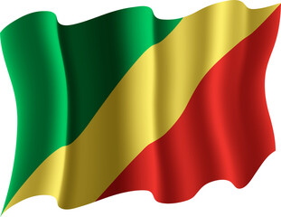 Republic of the Congo Realistic 3D Waving Flag