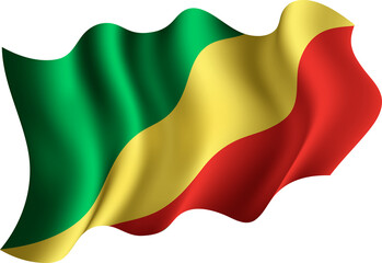 Republic of the Congo Realistic 3D Waving Flag