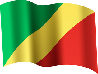 Republic of the Congo Realistic 3D Waving Flag