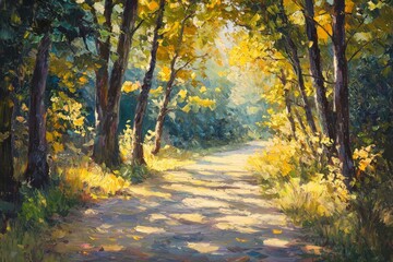 Fototapeta premium Abstract oil painting illustration background created with Generative AI