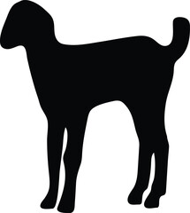Goat standing silhouette 