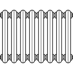Radiator heater. Vector outline illustration.