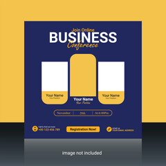 Online BUSINESS Conference social media post template