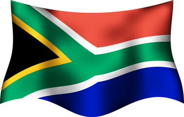 South Africa Realistic 3D Waving Flag