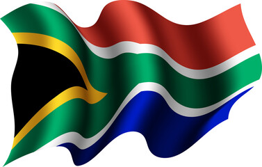 Fototapeta premium South Africa Realistic 3D Waving Flag