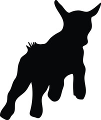 Baby goat silhouette 