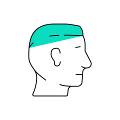 short cut hairstyle male line icon vector. short cut hairstyle male sign. isolated symbol illustration