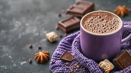 Fototapeta premium Cozy Autumn Vibes Hot Chocolate