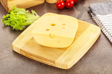 Gourmet Maasdam cheese with hole