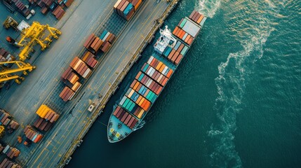 Nautical transportation handling cargo at a maritime dockyard