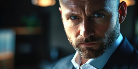 Intense Actor in Suit