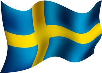 Sweden Realistic 3D Waving Flag