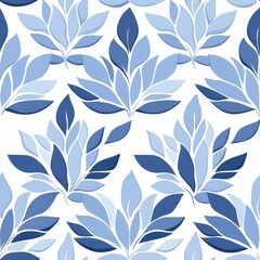 Fototapeta premium Seamless Geometric Floral Pattern with Cool Gradient Palette