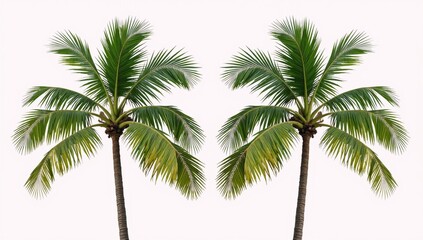 White background with a watercolored image of palm trees