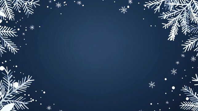 christmas background with snowflakes - Simple winter backdrop. 